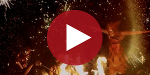 Vidéo du spectacle de feu Ayazin, qui se produit dans les festivals médiévaux et d'arts de rue.